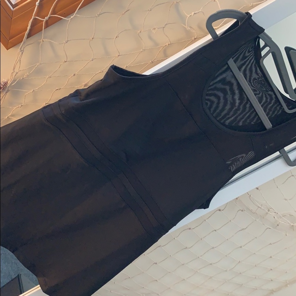 Black and mesh tank